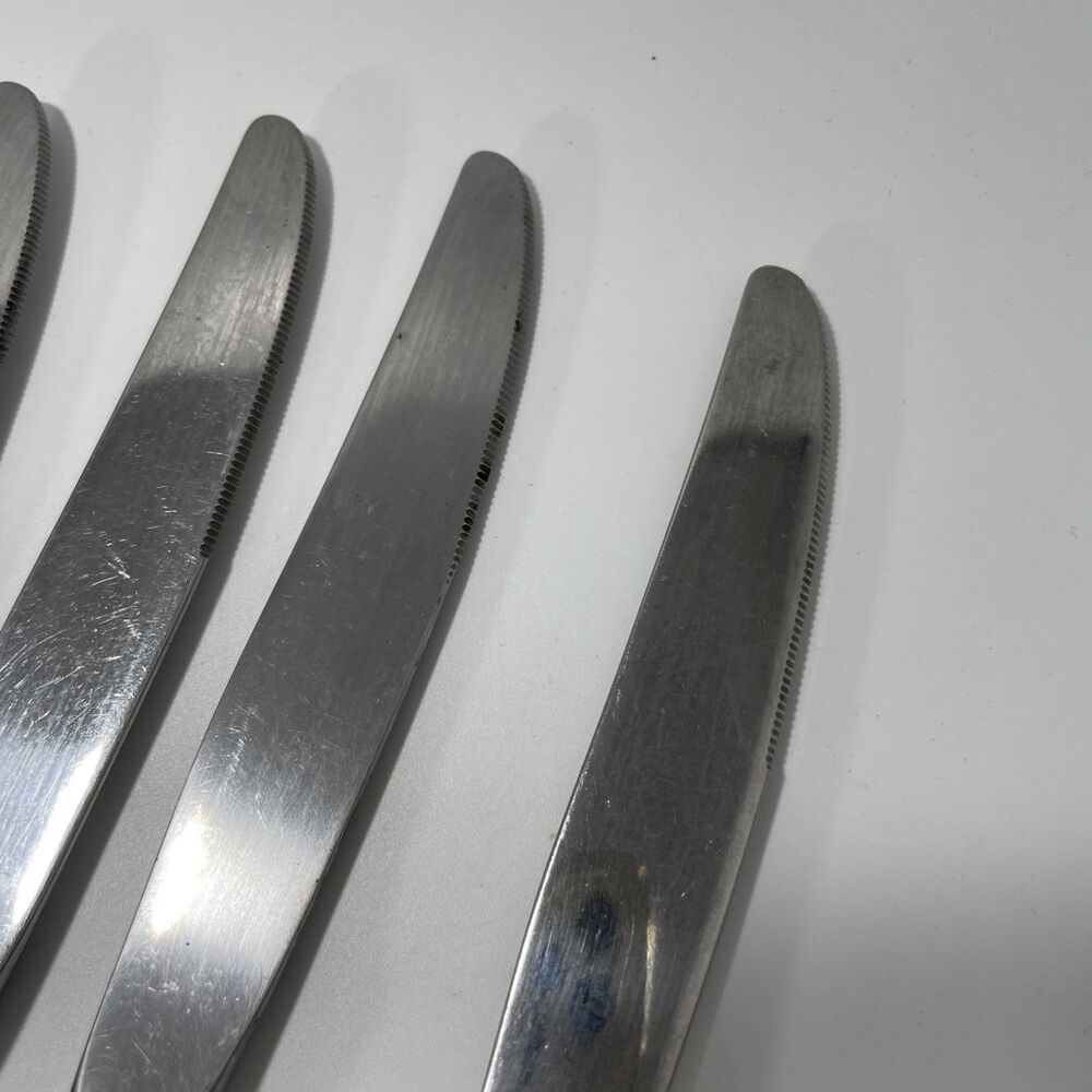Oneida GALA IMPULSE Stainless Flatware Set of 8 Dinner Knife Knives Vintage 9” - Picture 2 of 7